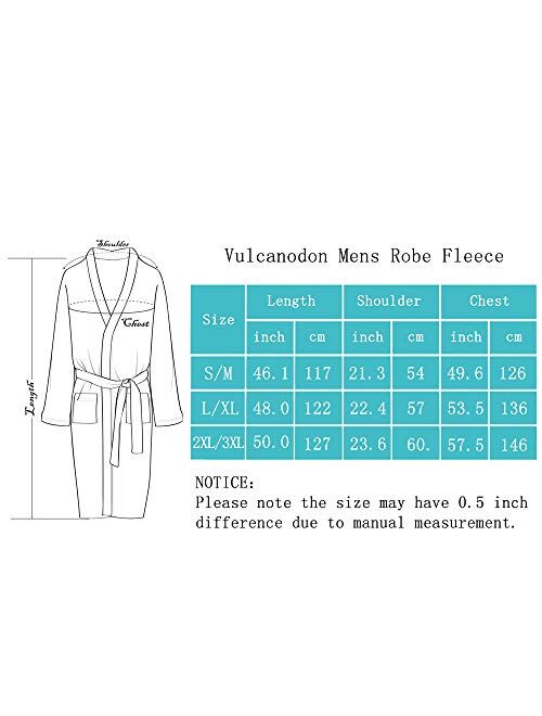 Vulcanodon Mens Lightweight Robe, Soft Robes for Men with Pockets Bathrobe Mens