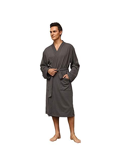 Vulcanodon Mens Lightweight Robe, Soft Robes for Men with Pockets Bathrobe Mens