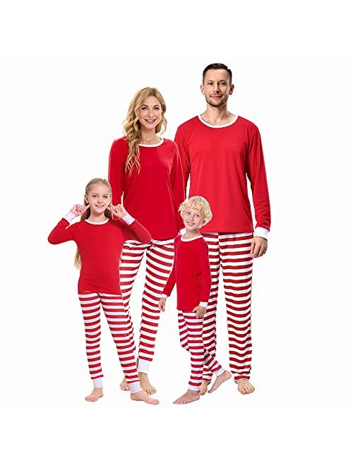 MyFav Matching Family Christmas Pajamas Set Soft Holiday Clothes Sleepwear