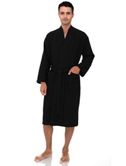 TowelSelections Men’s Robe, Kimono Waffle Spa Bathrobe