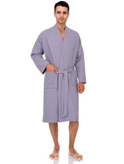 TowelSelections Men’s Robe, Kimono Waffle Spa Bathrobe