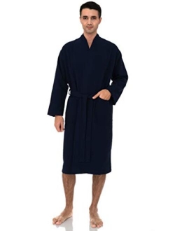 TowelSelections Men’s Robe, Kimono Waffle Spa Bathrobe