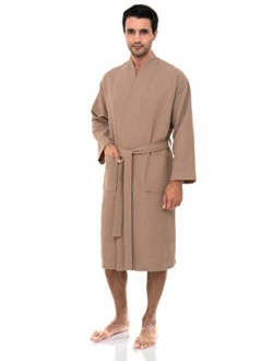 TowelSelections Men’s Robe, Kimono Waffle Spa Bathrobe