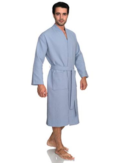 TowelSelections Men’s Robe, Kimono Waffle Spa Bathrobe