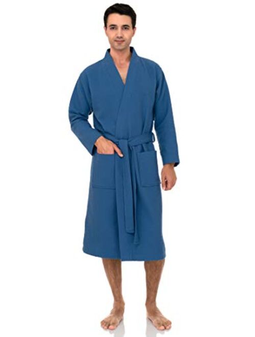 TowelSelections Men’s Robe, Kimono Waffle Spa Bathrobe