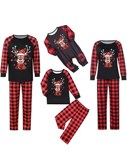 Wephupsho Family Christmas Pjs Matching Sets Baby Christmas Matching Jammies for Adults and Kids Holiday Xmas Sleepwear Set