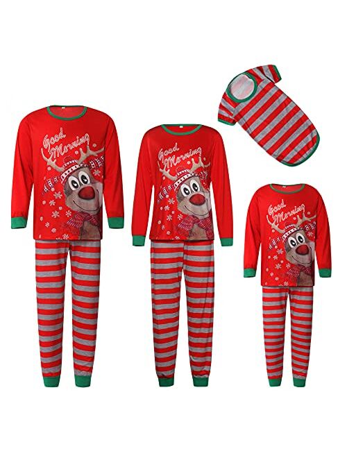 Wephupsho Family Christmas Pjs Matching Sets Baby Christmas Matching Jammies for Adults and Kids Holiday Xmas Sleepwear Set