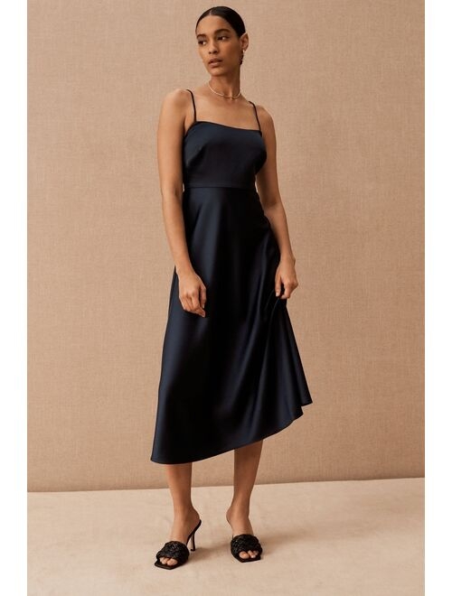 Buy BHLDN Leti Midi Dress With Slim Silhouette And Spaghetti Straps ...