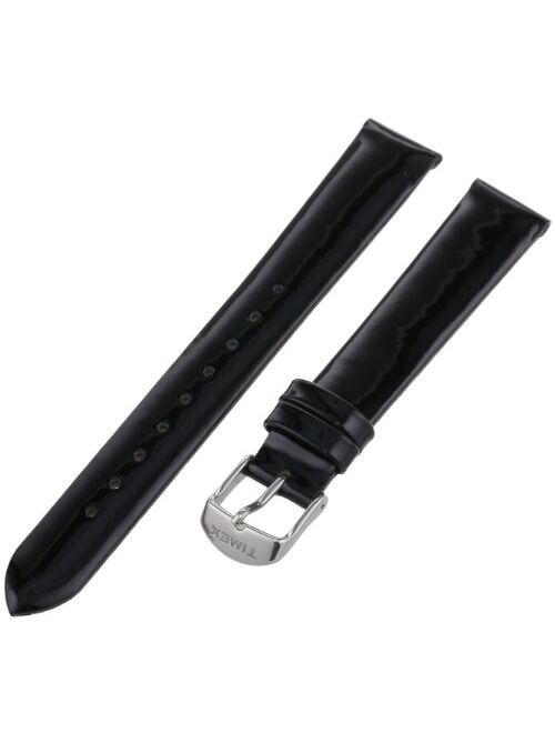 Timex Watch Bands Women's T7B938GZ Mix It 16mm Black Patent Leather Replacement Strap Watch Strap