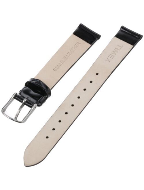 Timex Watch Bands Women's T7B938GZ Mix It 16mm Black Patent Leather Replacement Strap Watch Strap