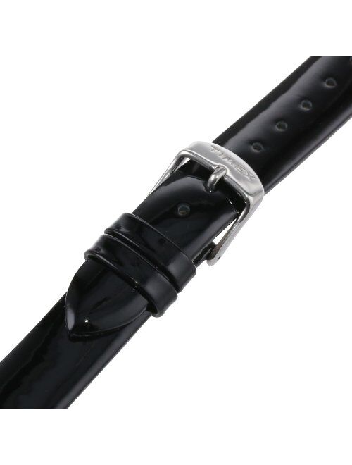 Timex Watch Bands Women's T7B938GZ Mix It 16mm Black Patent Leather Replacement Strap Watch Strap