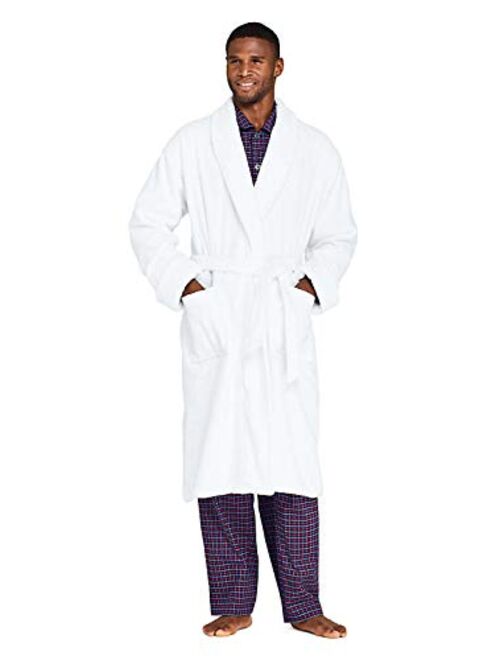 Lands' End Men's Turkish Terry Cloth Robe Calf Length with Pockets