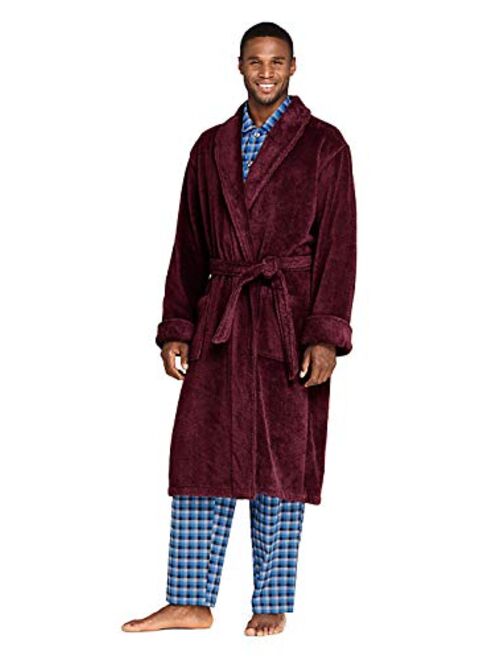 Lands' End Men's Turkish Terry Cloth Robe Calf Length with Pockets