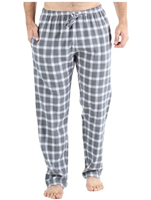 Frankie & Johnny Men's Cotton Flannel Plaid Pajama Sleep Pants