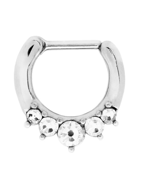 Rhona Sutton Bodifine Stainless Steel Crystal Septum Clicker