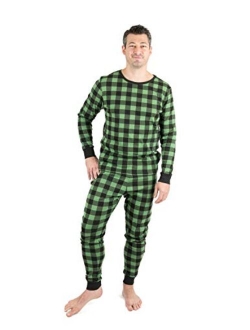 Men's Pajamas Fitted Striped Christmas 2 Piece Pjs Set 100% Cotton Sleep Pants Sleepwear (XSmall-XXLarge)