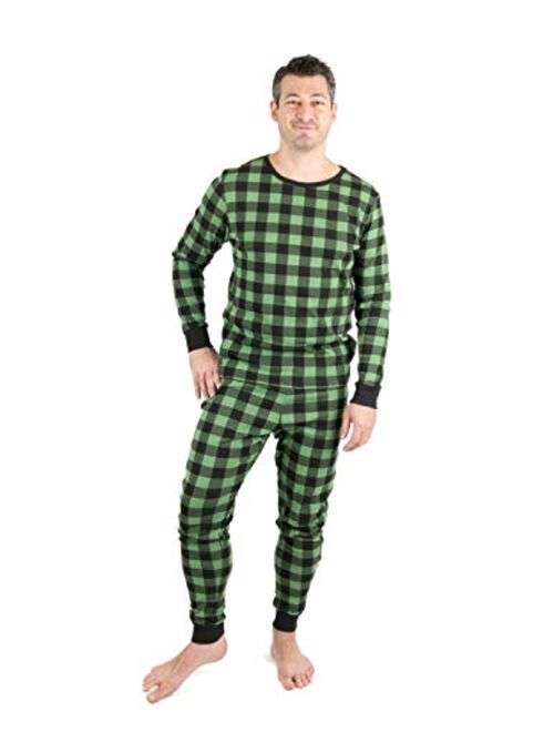 Leveret Men's Pajamas Fitted Striped Christmas 2 Piece Pjs Set 100% Cotton Sleep Pants Sleepwear (XSmall-XXLarge)