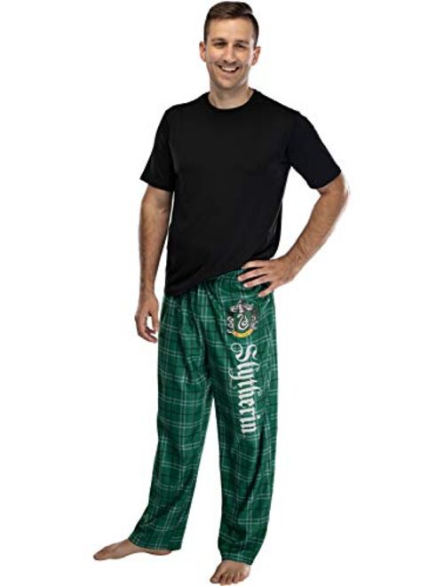 Intimo Harry Potter Adult Mens' House Crest Plaid Pajama Pants - All 4 Houses Gryffindor, Ravenclaw, Slytherin, Hufflepuff