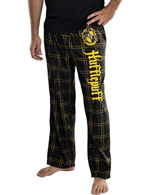 Intimo Harry Potter Adult Mens' House Crest Plaid Pajama Pants - All 4 Houses Gryffindor, Ravenclaw, Slytherin, Hufflepuff