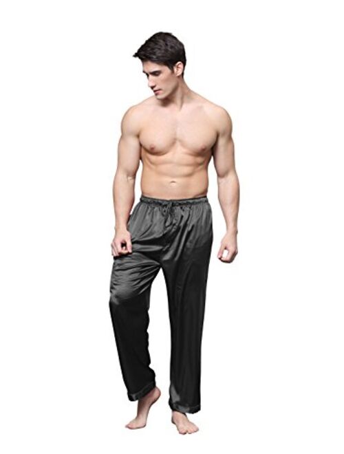 Tony And Candice Tony & Candice Men's Satin Pajama Pants Long PJ Bottoms