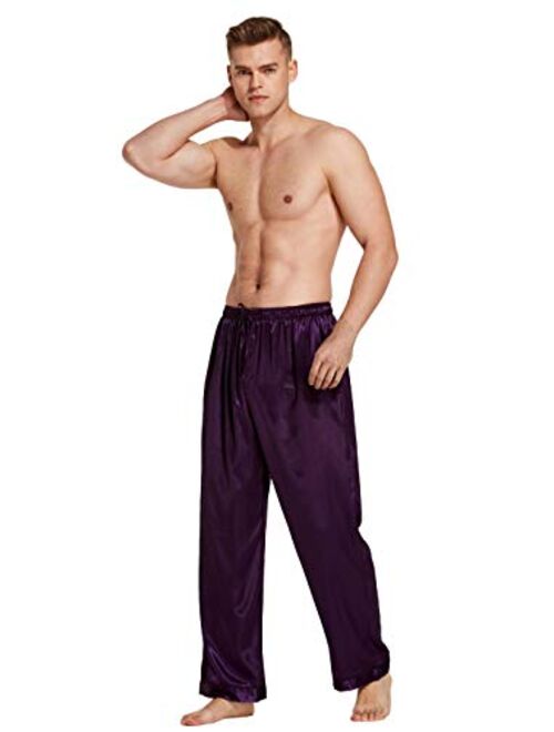 Tony And Candice Tony & Candice Men's Satin Pajama Pants Long PJ Bottoms