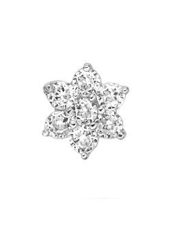 Lila Moon 14k Gold 4.5 mm Cubic Zirconia Flower Nose Stud