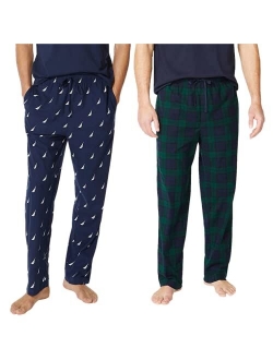 Soft Fleece Pajama Pants Set for Men - 2 Pack