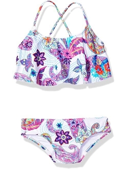 Melody Paisley Flounce Bikini Beach Sport 2-piece Swimsuit