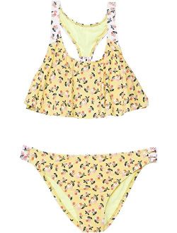 Hobie Kids Cherry Medley Flounce Bralette and Hipster Set (Big Kids)