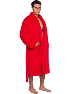 Mens Luxury Robe Big & Tall - Plush Fleece Bathrobe 400GSM Mid