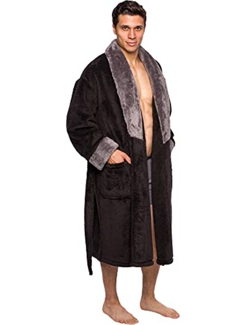 Ross Michaels Mens Luxury Robe Big & Tall - Plush Fleece Bathrobe 400GSM Mid