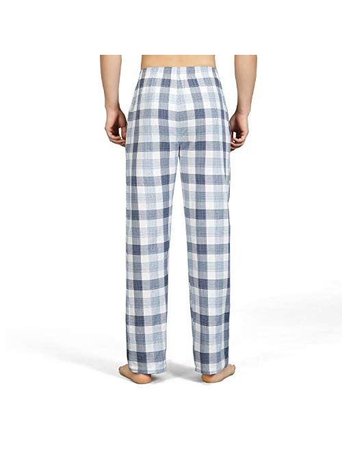 RENZER Men's Sleep Pajama Pants 100% Knit Cotton Sleep Long Lounge Pants