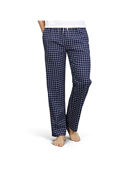 RENZER Men's Sleep Pajama Pants 100% Knit Cotton Sleep Long Lounge Pants