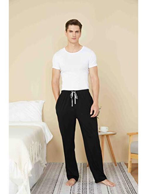 WORW Mens Pajama Pants, Soft Cotton Sleep Lounge Pants