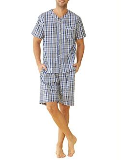 Latuza Men's Summer Cotton Pajamas Shorts Set