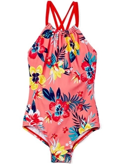 Jasmine Beach Sport Halter One-Piece Swimsuit (Little Kids)