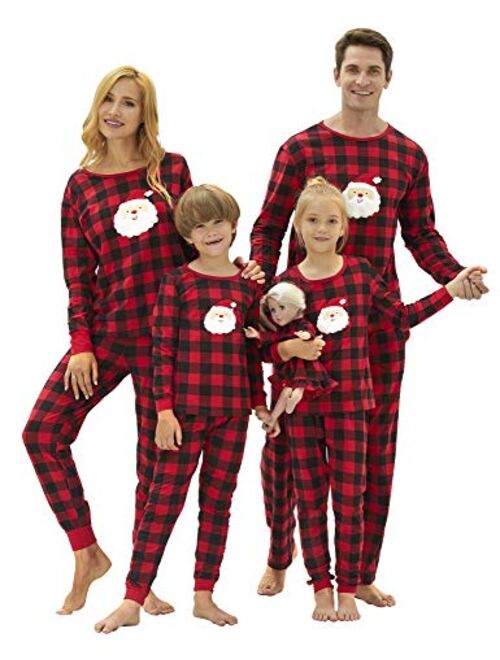 Tebbis Family Christmas Pajamas PJS Matching Set Adult Kids Baby Pet Dog & Doll Cotton