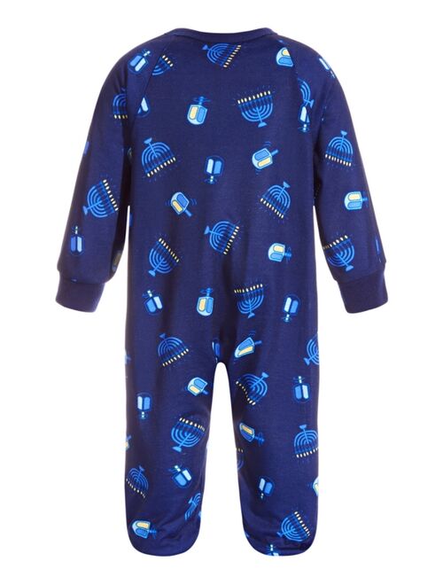 Family Pajamas Matching Baby Hanukkah Printed Footed Family Pajama