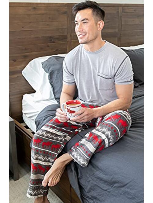 Lazy One Men's Fleece Pajama Pants, Nordic Pajama Bottoms for Men