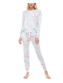 Roudelain Printed Lush Luxe Jogger Pants Pajama Set