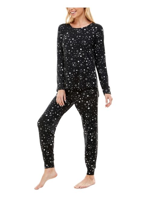 Roudelain Printed Lush Luxe Jogger Pants Pajama Set