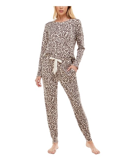 Roudelain Printed Lush Luxe Jogger Pants Pajama Set