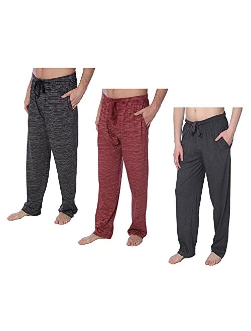 Beverly Rock Men's Jersey Knit Pajama Pants Long Lounge Pants Available in Plus Size