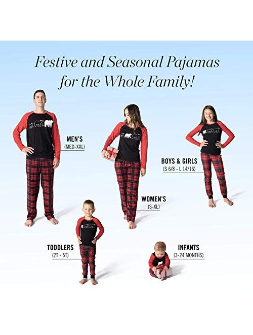 JumpOff Jo - Matching Family, Mens, Womens, Kids, Infant Pajamas Set, Sizes: Infant-Adult 2XL, Bear, Christmas Designs