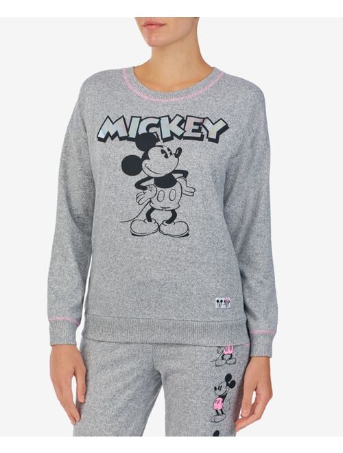 Disney Mickey Mouse Knit Crewneck Pajama Sweatshirt