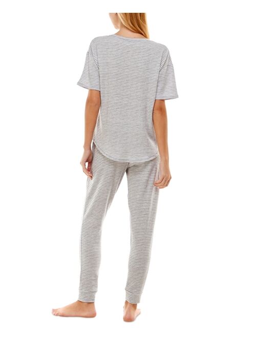 Roudelain Brushed Butter Knit Short Sleeve & Jogger Pajama Set