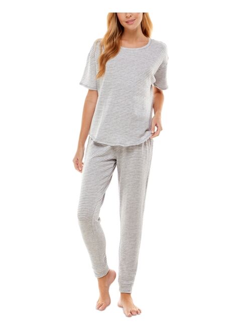 Roudelain Brushed Butter Knit Short Sleeve & Jogger Pajama Set