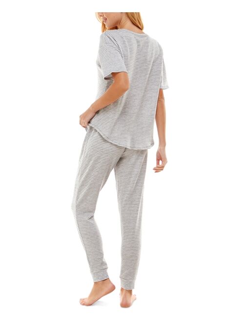 Roudelain Brushed Butter Knit Short Sleeve & Jogger Pajama Set