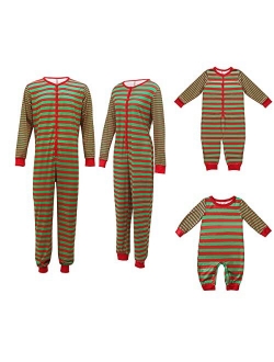 Family Matching Christmas Pajamas Set Sleepwear Jumpsuit Hoodie with Hood Matching Holiday PJ's for Family