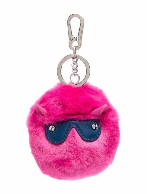 Karl Lagerfeld Cyber Choupette faux-fur keychain